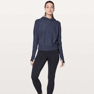 Lululemon Lead The Pack Hoodie in Heathered Stony Grape/Black size 4